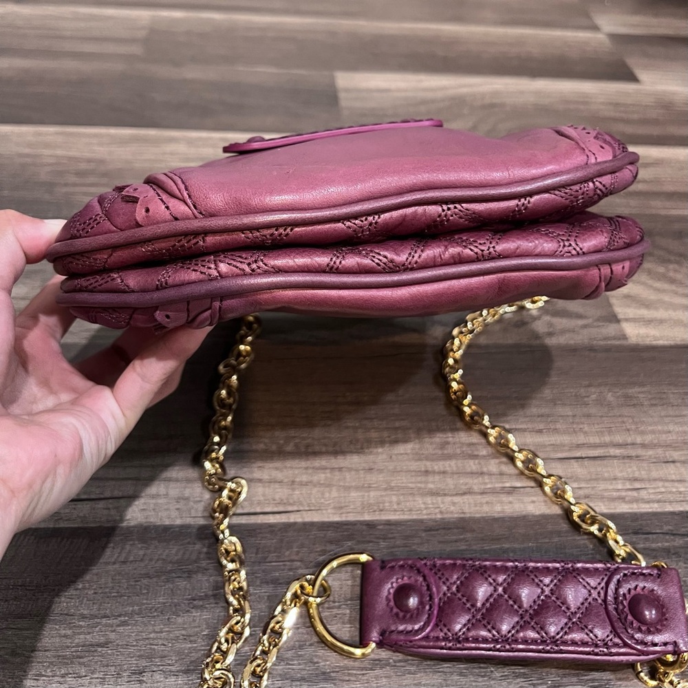 Juicy Couture Y2K Purple Quilted Genuine Leather Women's Crossbody Bag / Clutch - Picture 4 of 11